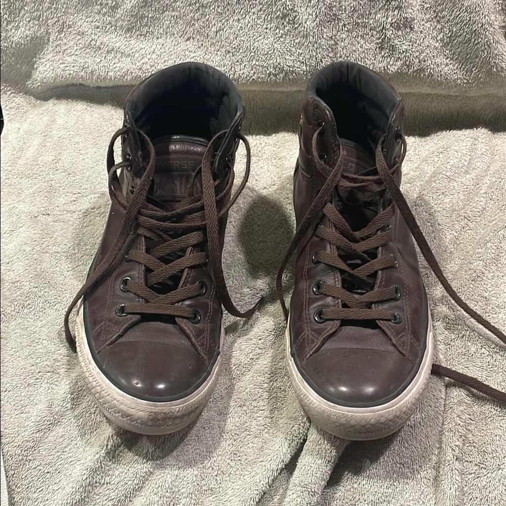 Converse Brown High-Top Sneakers Classic Design MENS US 9